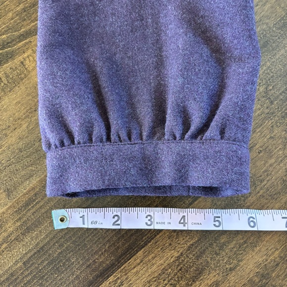 Tabitha by Anthropologie Ruffled Jacket Wool Plum Purple 12 - Picture 10 of 11